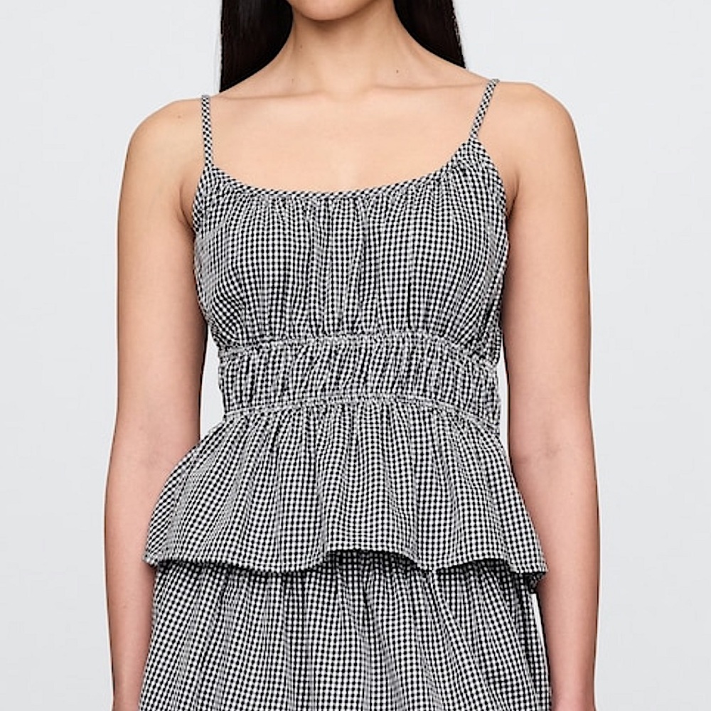 NWT | Gap Black & White Gingham Tank Top Cami